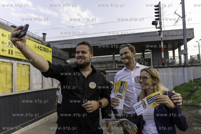 Gdańsk Wrzeszcz, Dworzec PKP. Szymon Hołownia z kandydatami...