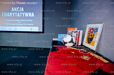 Gdansk. Centrum prasowe AmberExpo. Uroczystosc  przekazania...