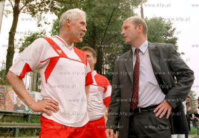 Wladyslaw Kozakiewicz i Maciej Plazynski podczas przerwy...