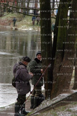 Na rzece Slupi od polnocy mozna odlawiac trocie i lososie,...
