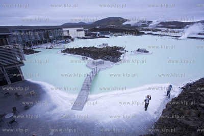 Islandia krajobraz wyspy, Blue Lagoon czerwic 2009r....