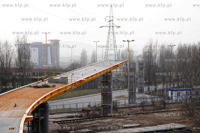 Budowa estakady rowerowej wzdluz Estakady Kwiatkowskiego...