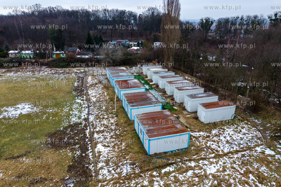 Zniszczone kontenery w rejonie ul. Zielonogórskiej...