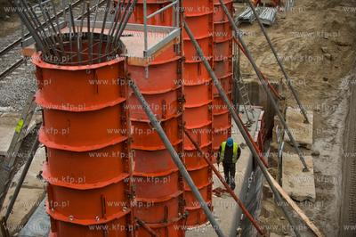 Budowa przystanku SKM Gdansk Srodmiescie. 5.11.2013...