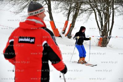 Stok narciarski w Przywidzu na Kaszubach. Na miejscu...