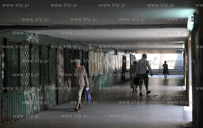 Gdansk. Tunel pod Podwalem Przedmiejskim na wysokosci...