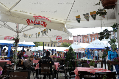 Koscierzyna na Kaszubach.  Ogrodek gastronomiczny restauracji...
