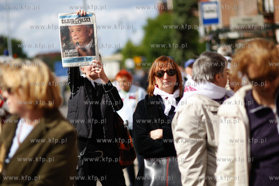 Gdansk. Manifestacja przedstawicieli NSZZ Solidarnosc...