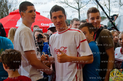 Gdansk. Teren AWFiS. Pilkarz Robert Lewandowski - reprezentant...