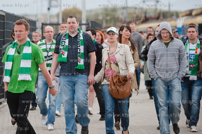 Gdansk. Kibice zespolu Lechii Gdansk po raz pierwszy...