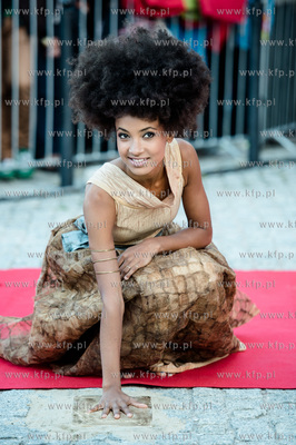 Gdansk. Solidarity of Arts. Uroczystosc odcisniecia...