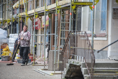 Gdansk. Spotkanie z dziennikarzami, prezentujace postep...