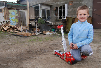 5-letni Sebastian Miszkowski ze wsi Barlomino w gminie...