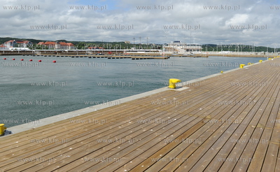 Sopot - molo. Przystan jachtowa przed oficjalnym otwarciem,...