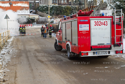 Pekniecie rury cieplowniczej w Gdansku na ul. Pana...