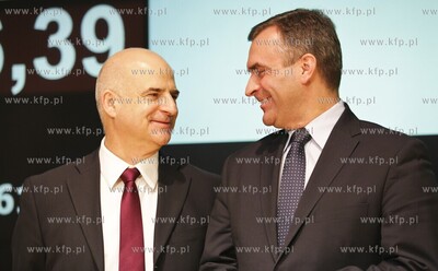 Warszawa Debiut Energa SA na gieldzie N/z prezes zarzadu...