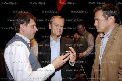 Gdansk. Kino Zak. Pomorski wieczor wyborczy Platformy...