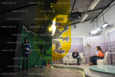 Studio telewizji CSBTV w Rumi. Nagranie programu "...