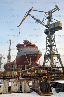 Stocznia Gdansk. Budowa statku typu PSV Ocean Art do...