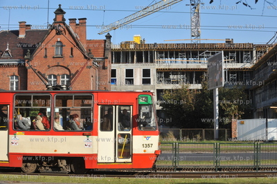 Gdańsk Wrzeszcz. Aleja Grunwaldzka w okolicach skrzyżowania...