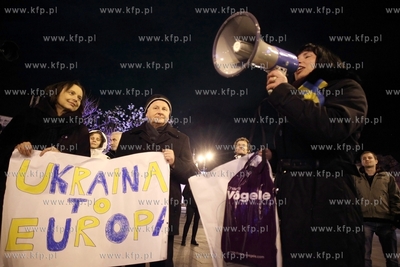 Manifestacja solidarnosci z kijowskim Majdanem w Sopocie....