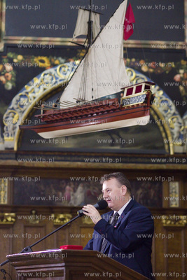 Gdańsk. Dwór Artusa. Wręczenie nagród Świadek...