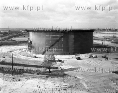 Budowa rafinerii w Gdansku. 10.10.1973 3 pazdziernik...