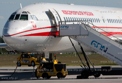 Gdansk, Rebiechowo. Nz. Tupolev Tu-154M Specjalny Pulk...