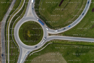 Węzeł na trasie S6 tuż przed bramkami na autostradę...