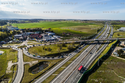 Węzeł na trasie S6 na wysokości Straszyna. 11.05.2017...