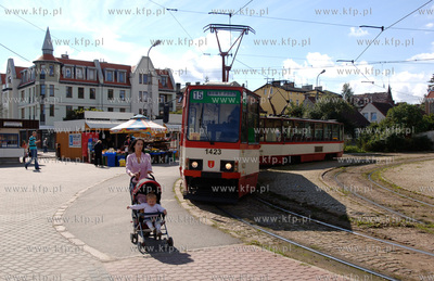Gdansk Oliwa. Okolice petli tramwajowej na al. Grunwaldzkiej,...