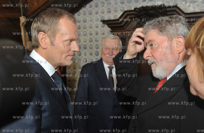 Gdansk, Dwor Artusa. Byly Prezydent Brazylii, Luiz...