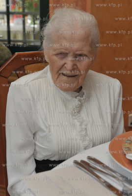 Setne urodziny Janiny KIerat mieszkanki Gdanska.Przyjecie...