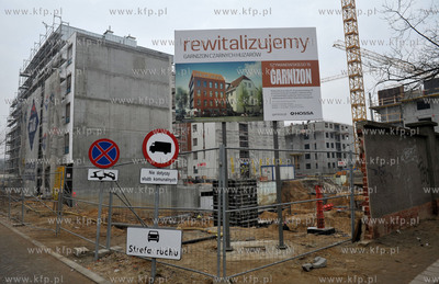 Gdansk Wrzeszcz. Budowa przez firme Hossa osiedla Garnizon....