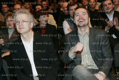 Gdansk. Kino Zak. Pomorski wieczor wyborczy Platformy...