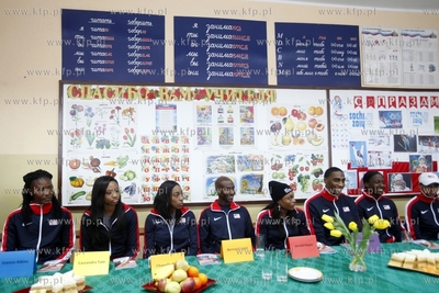 Wizyta lekkoatletow amerykanskich w Zespole Szkol Sportowych...