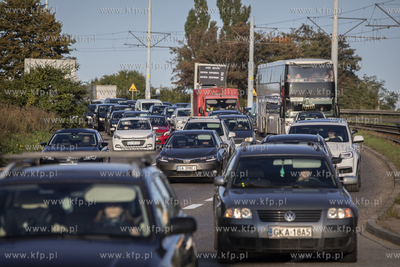 Korek na ulicy Armii Krajowej w Gdańsku.
03.10.2019
fot....