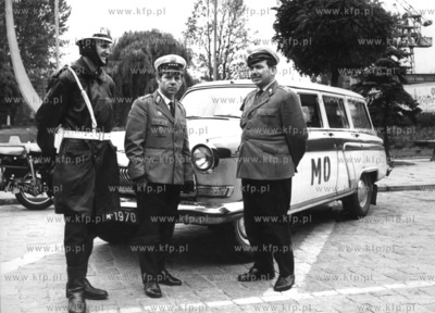 Funkcjonariusze Milicji Obywatelskiej w Gdansku. 1972...