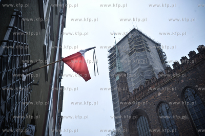Stare Miasto w Gdansku. Zaloba narodowa po katastrofie...