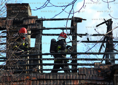 Pozar domu przy ulicy Trugutta 87 w Gdansku - Wrzeszczu....
