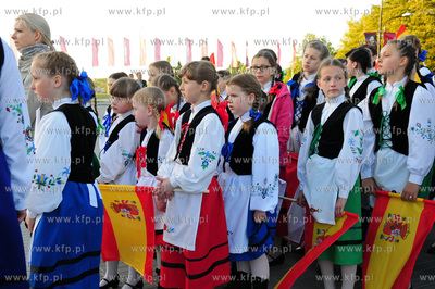 Gniewino. Przyjazd i przywitanie pilkarzy reprezentacji...