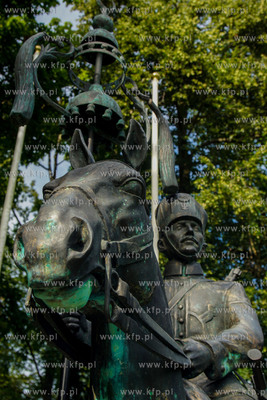 Gdańsk. Park Oruński. Nz. Pomnik Tatara Rzeczypospolitej...