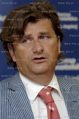 Gdansk. Konferencja prasowa Przewodniczacego sejmowej...