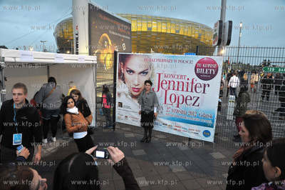 Koncert Jennifer Lopez na stadionie PGE Arena w Gdansku....
