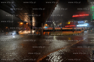 Gdańsk Wrzeszcz. Zalana po obfitych opadach deszczu...