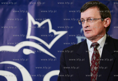 Gdansk. Budynek Rady Miasta Gdanska. Konferencja prasowa...