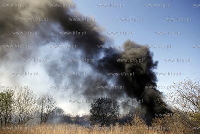 Pozar laki na wysokosci ul. Szklana Huta w Gdanskiej...