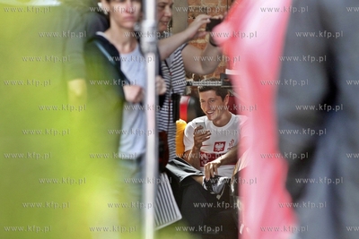 Gdansk. Restauracja Stacja de Luxe. Pilkarze reprezentacji...