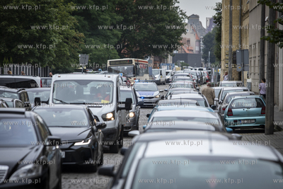 Skrzyżowanie ulic Rzeźnickiej i Jana Augustyńskiego....
