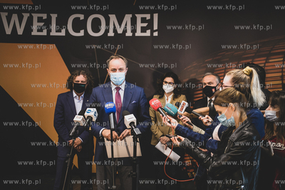 Briefing prasowy na terenie gdańskiego stadionu dot....